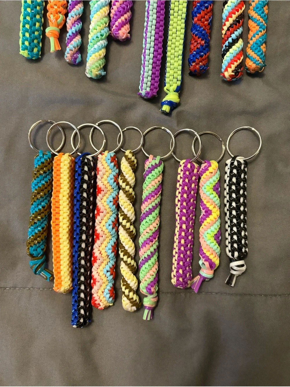 Multi-colored handmade keychains